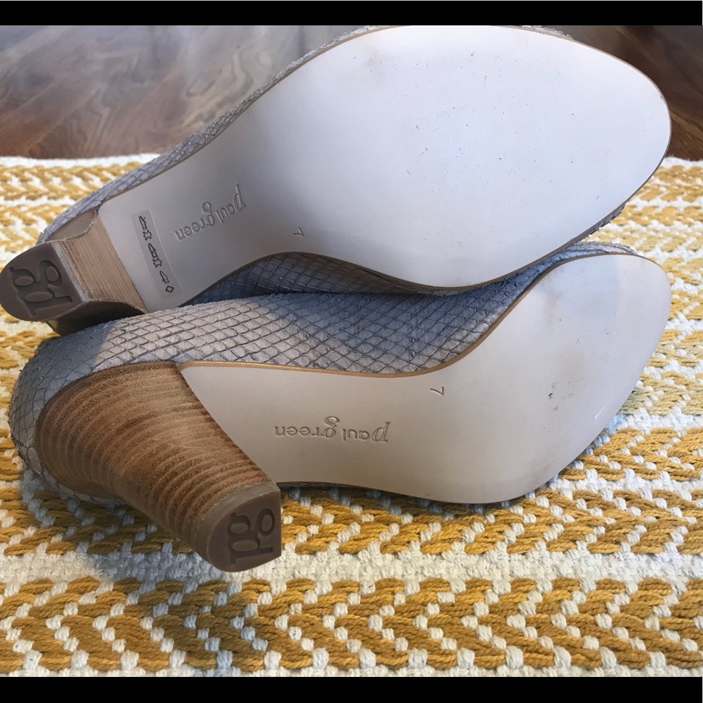 ๐๐ป NWT PAUL GREEN TOPAZ SNAKE Open Toe Bootie - Picture 6 of 8